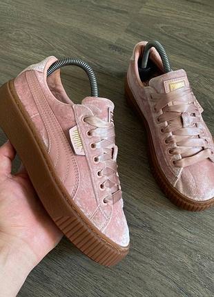Кеди жіночі puma рожеві, розмір 37, довжина устілки 23 см
