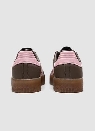Adidas samba xlg platform brown/pink 4