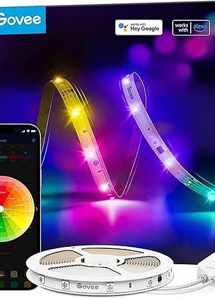 Светодиодная лента govee rgbic led strip light умная wifi led лента синхронизирующаяся с музыкой 5 м