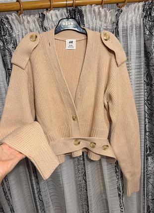 Кардиган h&m edition studio вовна шерсть