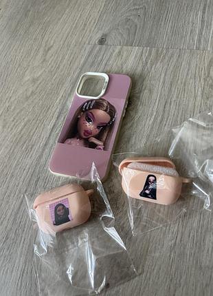 Чохол для телефону 16 pro max та кейси для навушників airpods pro