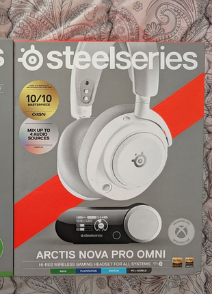 Навушники та гарнітури steelseries arctis nova pro omni white