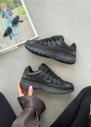 Утепленные зимние женские кроссовки nike p-6000 winter termo black grey найк черного с серым цветов термо