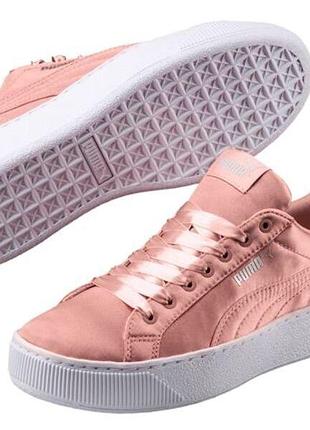 Кеди жіночі puma атласні рожеві, розмір 40