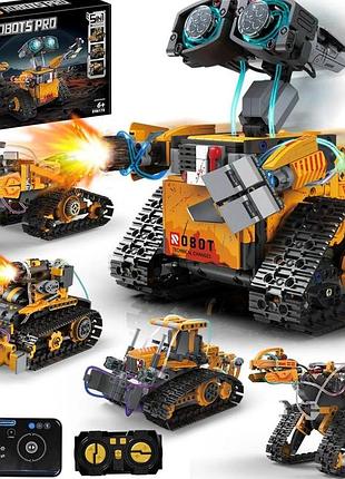 Робот 5 в 1 robots pro: програмований конструктор на 673 деталі з дистанційним керуванням