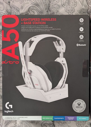 Навушники та гарнітури logitech astro a50 gen 5 lightspeed white