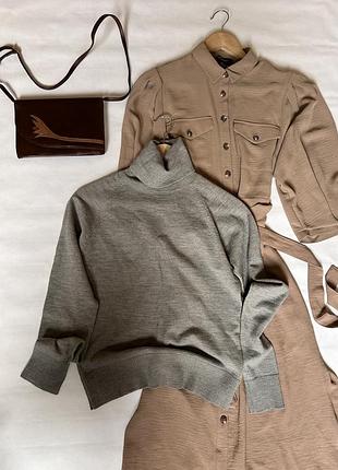 Базовий сірий гольф водолазка вовна h&m.