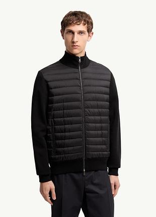 Чоловічий комбінований кардиган-куртка moncler maglia tricot |є