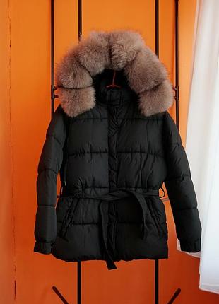 Fursshop_ua | чорний пуховик з хутром xs-s
fursshop_ua black puffer with fur hood