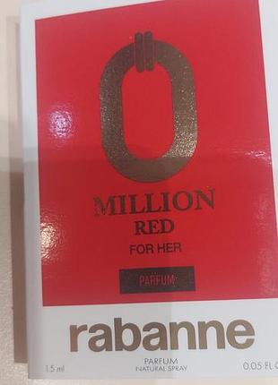 Пробник парфумів rabanne million red для жінок, 1.5 мл
