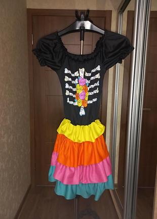 Платье костюм скелета на геловин / Хэллоуин / halloween