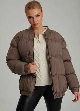Жіноча куртка-бомбер-пуховик оверсайз urban bliss oversized gathered puffer