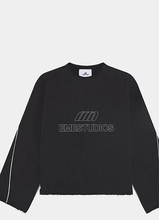 Чорний светр з круглим вирізом emestudios afk black crewneck m