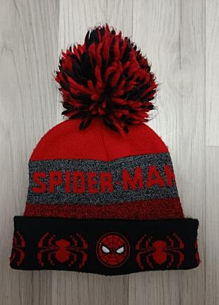 Клевая шапка с помпоном marvel spider-man (человек-паук)