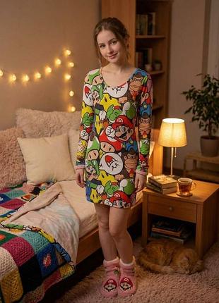 Нічна сорочка /сукня для дому бренду  super mario ✨