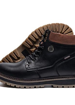 Чоловічі шкіряні зимові черевики kristan black