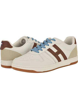 Мужские кеды tommy hilfiger, размер 47, белые с коричневым, 31 см