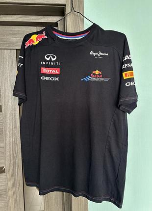 Чоловіча футболка red bull racing чорна, розмір m