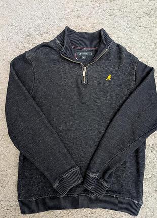 Шикарная zip кофта kangol, size xl(подойдет на l), состояние идеальное, плечи 50 подмышки 59 рукав 65 длина 70