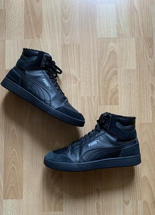 Кросівки чоловічі  зимові puma shuffle mid fur sneakers