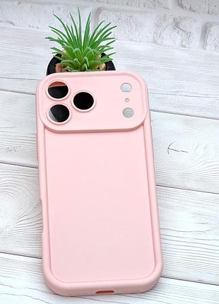 Чехол shock case для apple iphone 18 pro max бампер силиконовый цвет светло-розовый