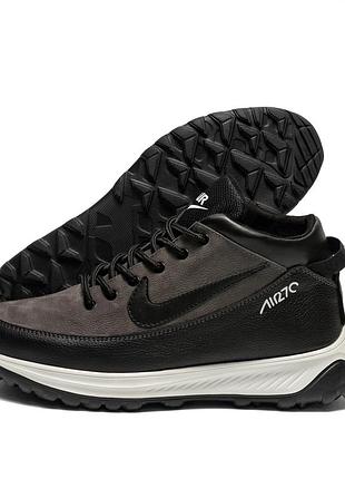 Чоловічі зимові шкіряні черевики air max grey