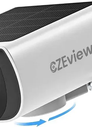 Вулична камера відеоспостереження czeview 3k 5mp з акумулятором і сонячною панеллю