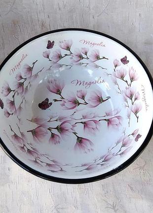 Миска эмалированная idilia "магнолия и лаванда" (1,5 л)