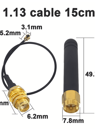 Lora антенна 868/915mhz 3dbi для esp32 и lora32u4