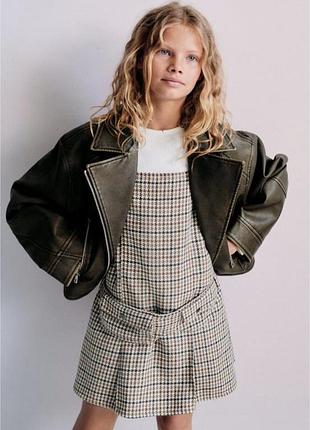 Сарафан zara у візерунок «гусяча лапка» розмір 164