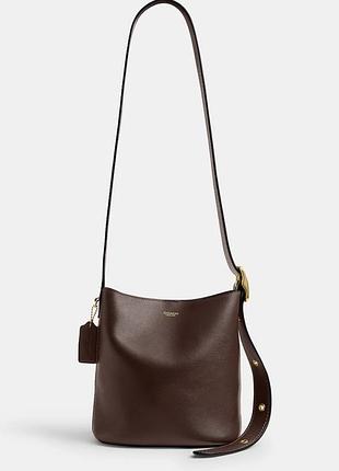 Сумка жіноча через плече коричнева шоколадна coach