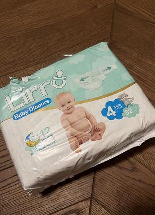 Підгузки lirr baby diapers розмір 4 (maxi)