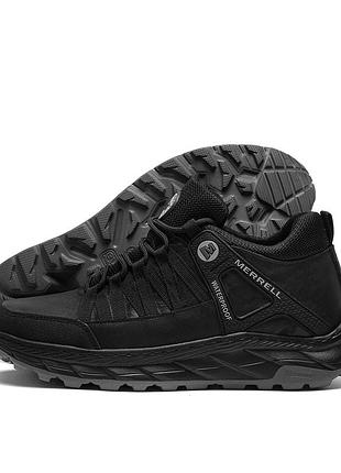 Чоловічі зимові шкіряні кросівки black