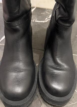 Чоботи сапоги чорні zara 36 23.5 6
