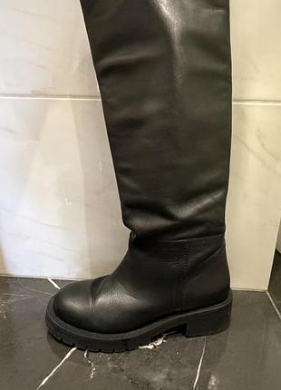 Чоботи сапоги чорні zara 36 23.5 3