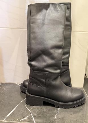 Чоботи сапоги чорні zara 36 23.5 5