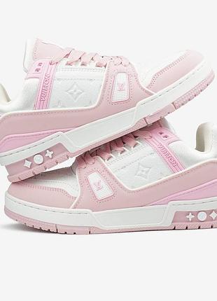 Louis vuitton lv trainer white pink 5