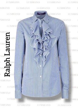 Рубашка в полоску с воланами ralph lauren
