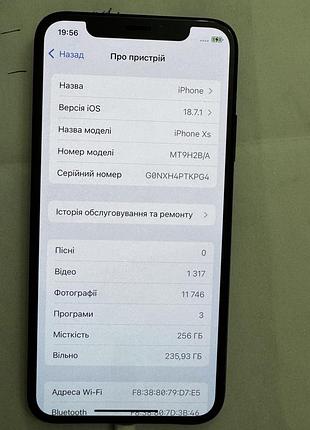 Смартфони та мобільні телефони apple iphone xs 256gb space gray
