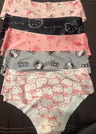 Труси для дівчаток hello kitty безшовні, розмір s, 9 шт.
