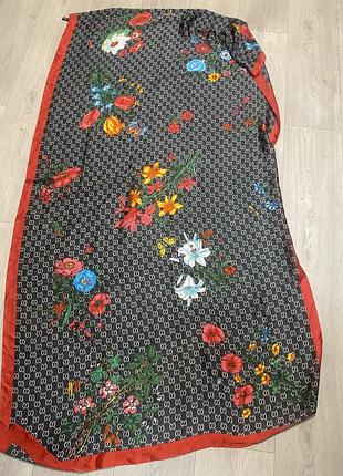 Великий палантин / шарф у стилі gucci flora