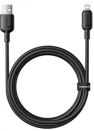 Кабель baseus silky series fast charging lightning 2.4a (2m) black