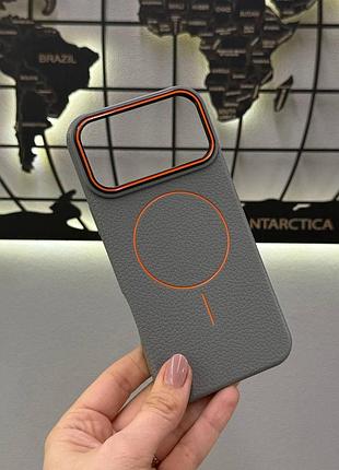 Силіконовий шкіряний чохол-накладка для iphone 18 pro max,силіконовий чохол-бампер для айфон 18 про макс (сірий)