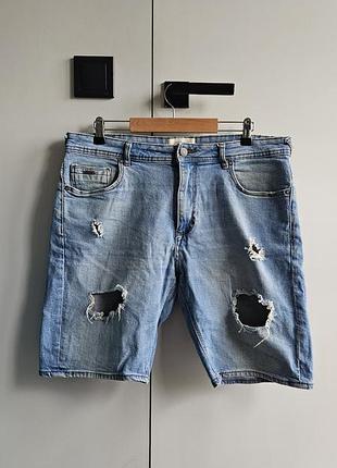 Джинсові шорти pull&bear, розмір eur 44, блакитні