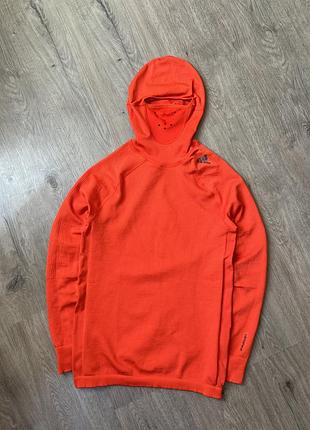 Adidas techfit heat hero hooded чоловіче спортивне компресійне худі/рашгард з маскою