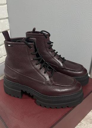 Черевики жіночі bally бордові, розмір 37, шкіра