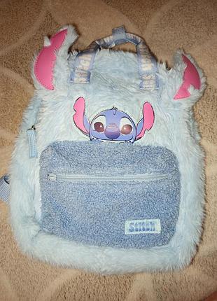 Рюкзак дитячий stitch блакитний з принтом