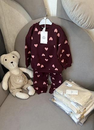 Костюм на флісі на дівчинку h&m