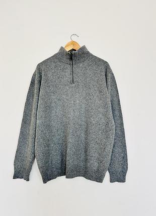 Светр поло чоловічий john levi’s сірий 100% кашемір