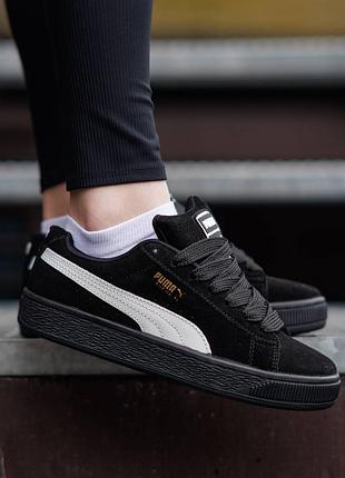 Puma suede xl black white 8